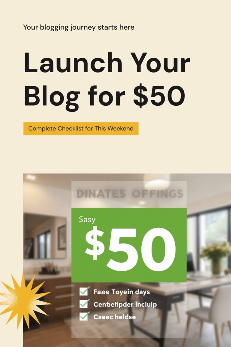 The $50 Blog Launch Checklist: Go Live This Weekend